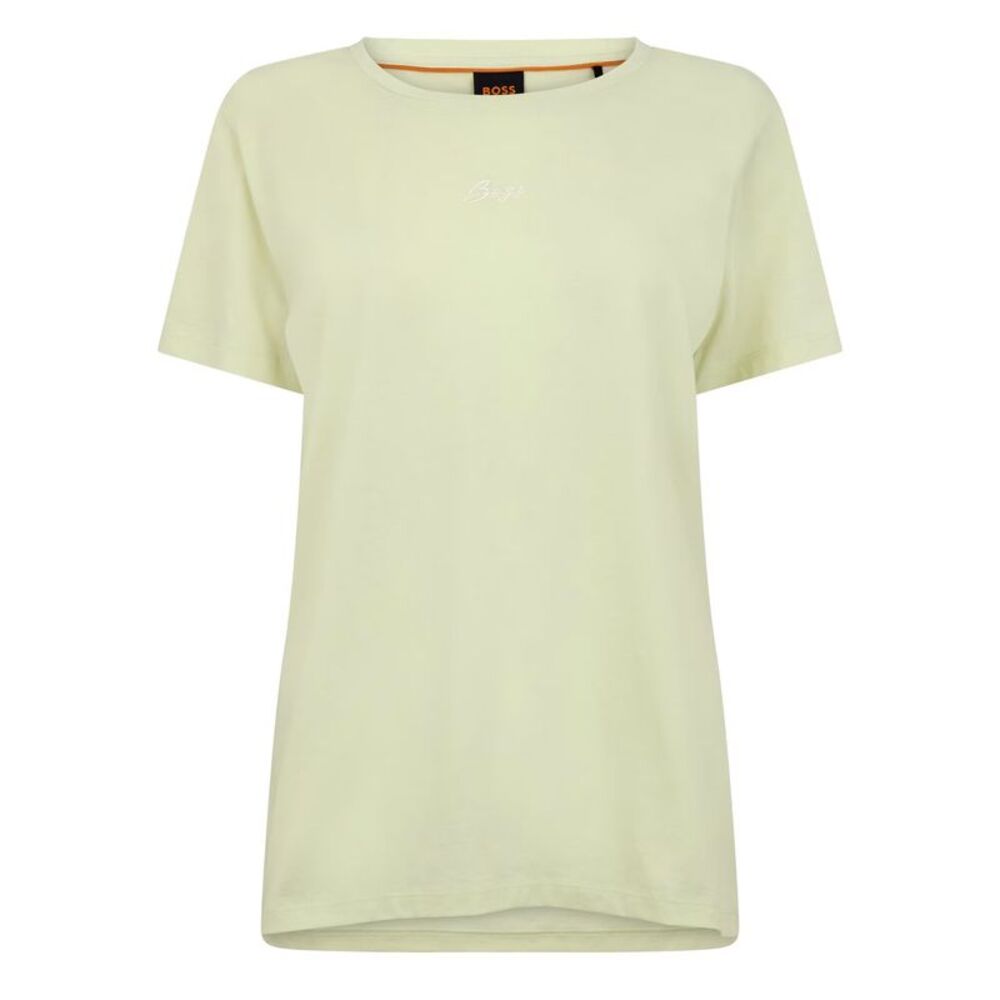 Boss Womens/Ladies Embroidered Logo Slim T-Shirt / Green